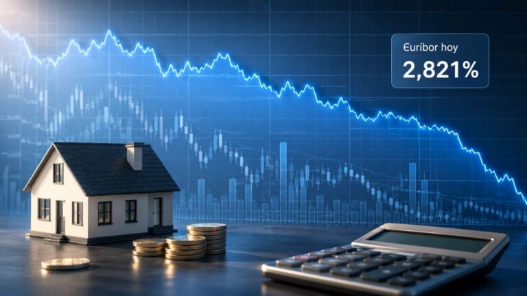 Euríbor hoy, 14 de mayo de 2026: baja al 2,821%