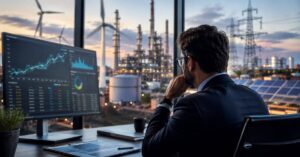Inversor revisando flujos hacia ETFs europeos de energía