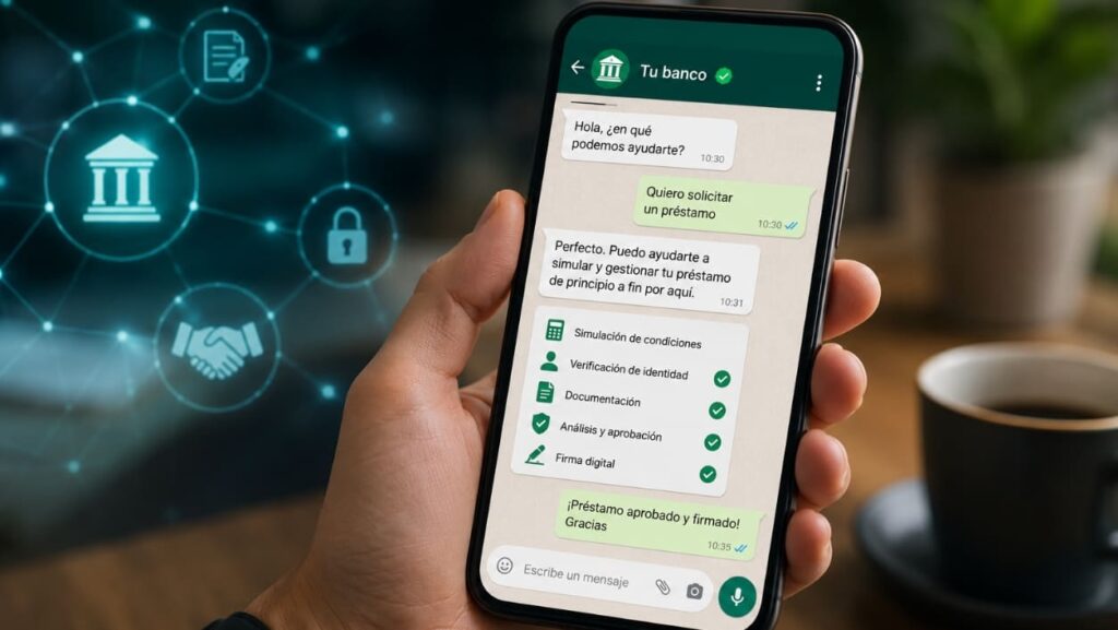 Minsait presenta una solución para pedir y firmar préstamos por WhatsApp