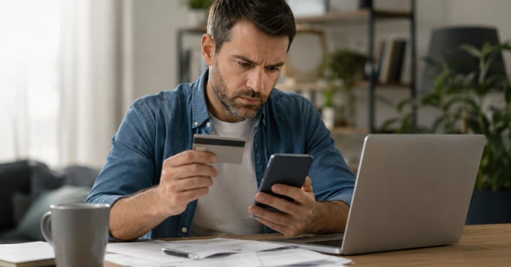 Un cliente revisa las comisiones y bonificaciones de su cuenta bancaria