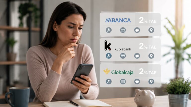 ABANCA Kutxabank y Globalcaja ofrecen cuentas al 2% TAE