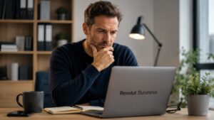 Autónomo revisando promociones y comisiones de Revolut Business