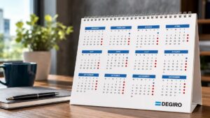 Calendario bursátil 2026 de DEGIRO y días con cambios de atención