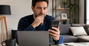 Cliente revisando los teléfonos de atención de MyInvestor