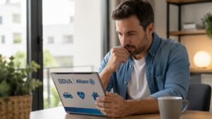 Cliente revisando seguros BBVA Allianz antes del fin de la promoción