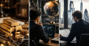 Comparación entre oro ACWI y MSCI World en una cartera