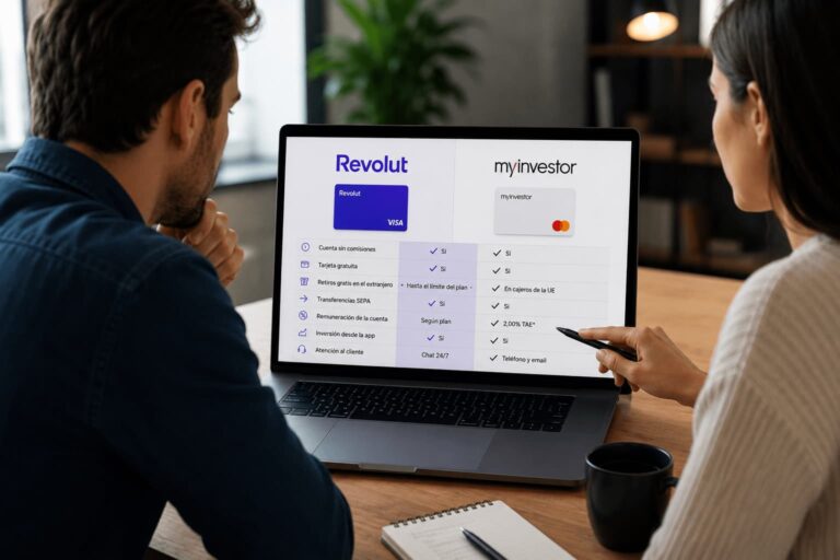 Comparativa bancaria entre Revolut y MyInvestor en julio