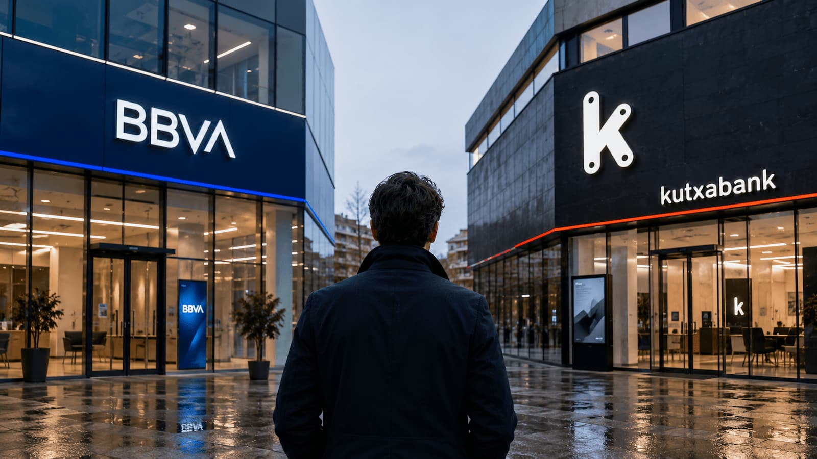 Comparativa de BBVA y Kutxabank en julio de 2026