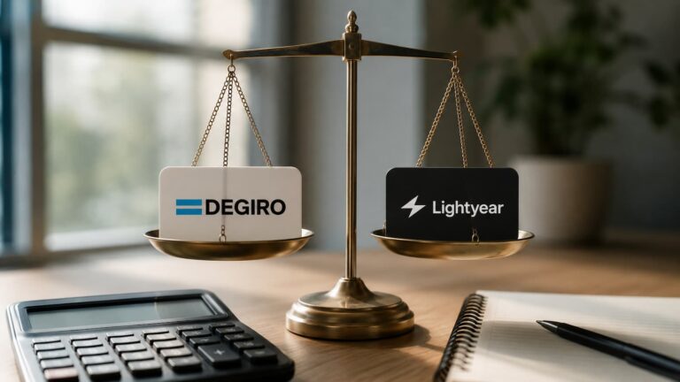 Comparativa de costes entre DEGIRO y Lightyear en julio