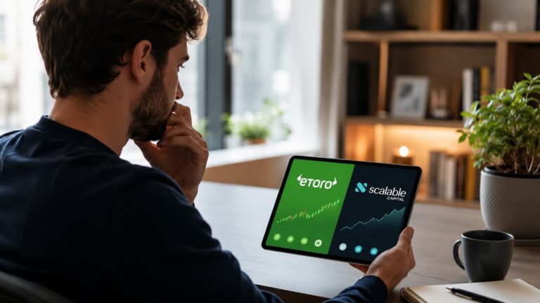 Comparativa de eToro y Scalable Capital para inversores en España