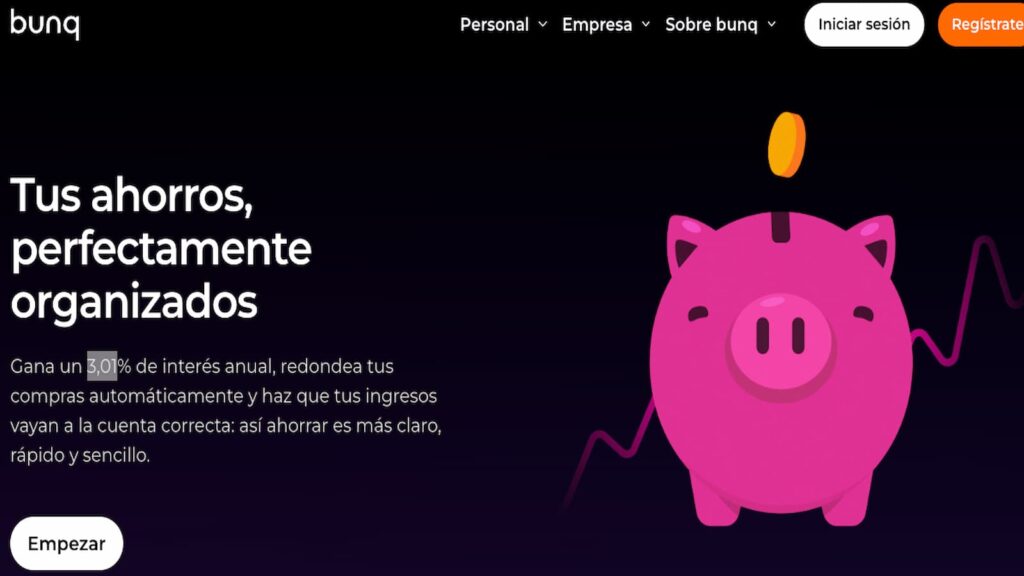 Cuenta ahorro bunq al 3,01%