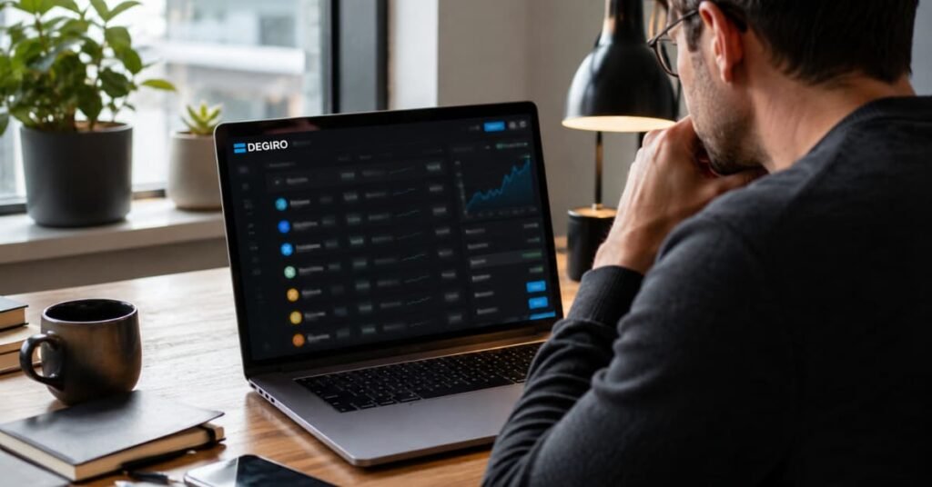 Inversor revisando ETFs disponibles en DEGIRO
