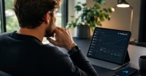 Inversor revisando ETFs disponibles en Trading 212