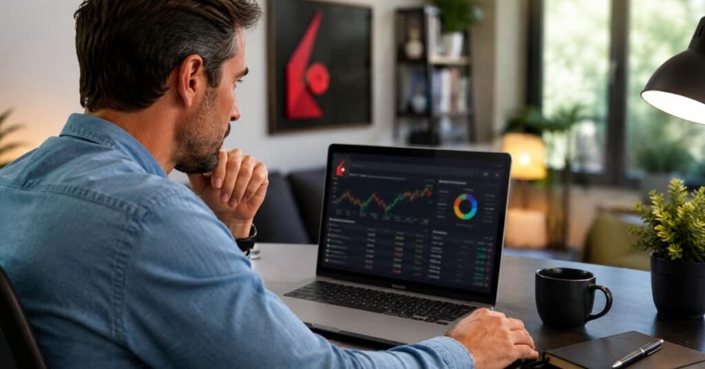 Inversor revisando ETFs en Interactive Brokers