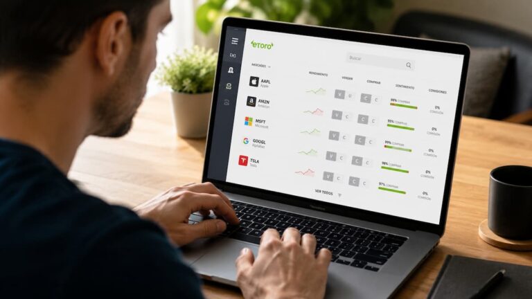 La comisión de acciones de eToro que depende del país y del mercado