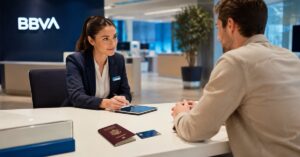 Oficina de BBVA para abrir cuenta con pasaporte en España