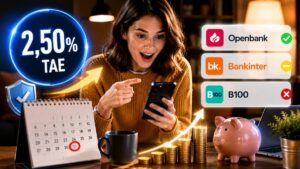 Openbank Bankinter y B100 ofrecen cuentas al 2,50% TAE
