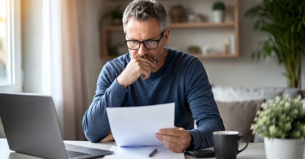 Persona revisando su vida laboral antes de jubilarse anticipadamente