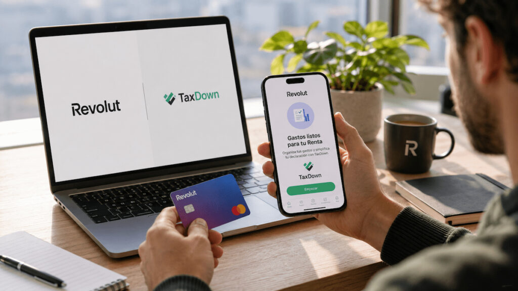 Promoción de Revolut y TaxDown para la campaña de la Renta 2026