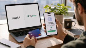 Promoción de Revolut y TaxDown para la campaña de la Renta 2026