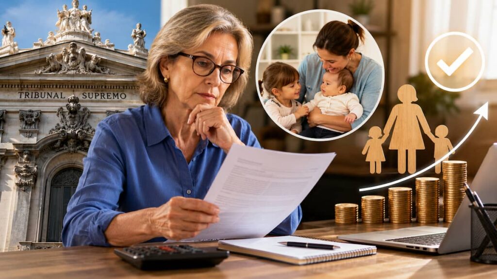 Supremo fija que el complemento de maternidad se calcule sobre la pensión inicial