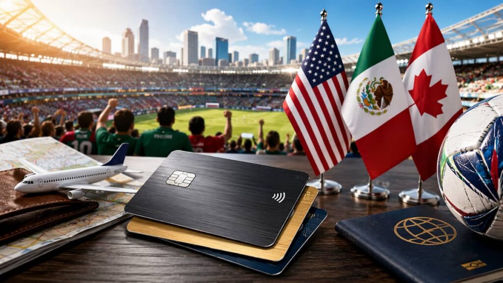 Tarjetas de noebancos compiten por el viajero del Mundial 2026