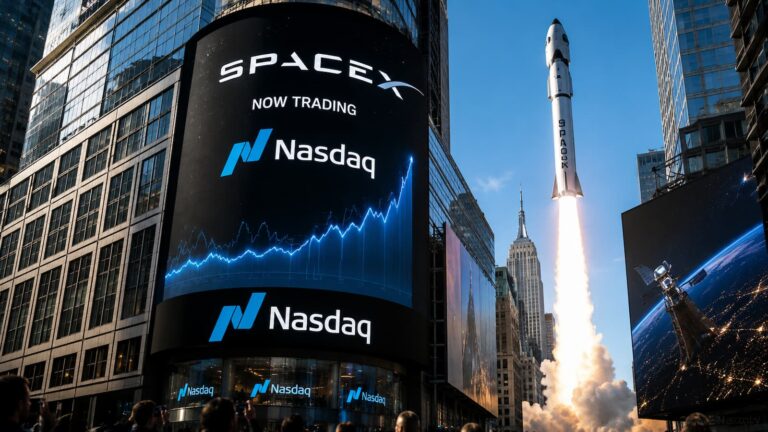 Acciones de SpaceX tras su estreno bursátil en Nasdaq