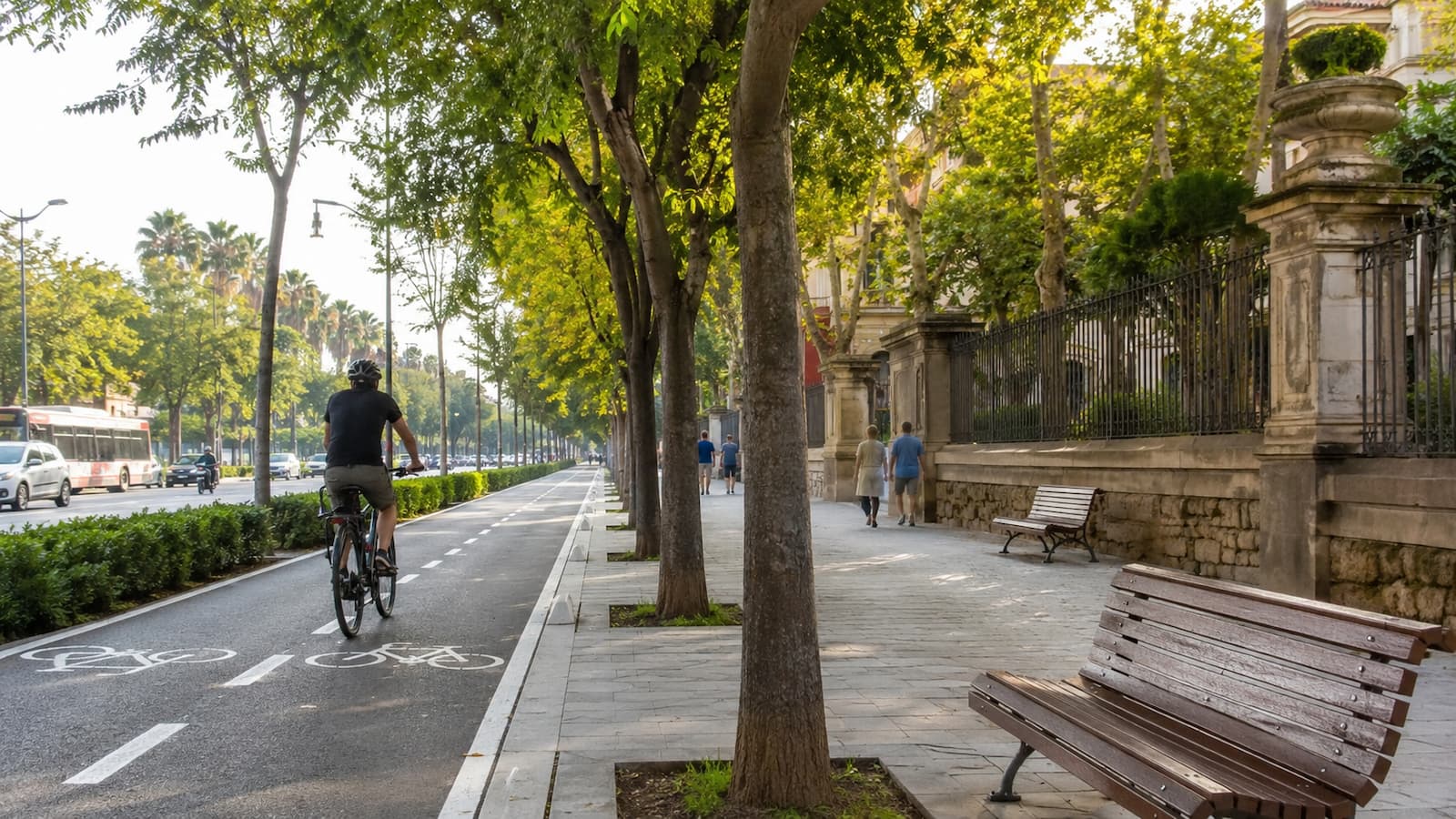Armengual de la Mota recupera carril bici árboles y bancos