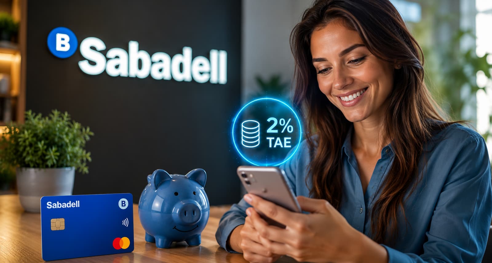 Banco Sabadell cambia su Cuenta Online con 2% TAE hasta 100.000€