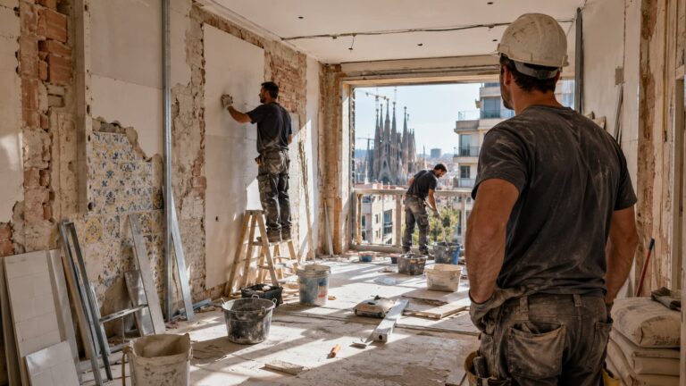 Barcelona acusa la falta de albañiles