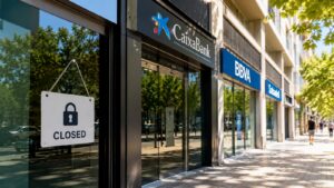 CaixaBank BBVA y Sabadell aplican cierres de oficinas este verano