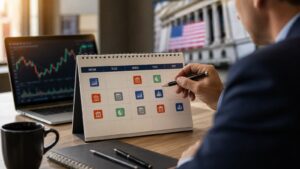 Calendario semanal de datos macro y resultados empresariales en Wall Street.
