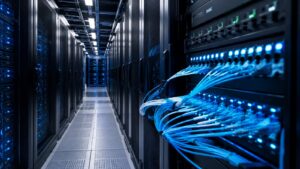 Centro de datos con infraestructura óptica para inteligencia artificial