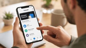 Cliente consultando ofertas de Sabadell Cashback en la app móvil del banco
