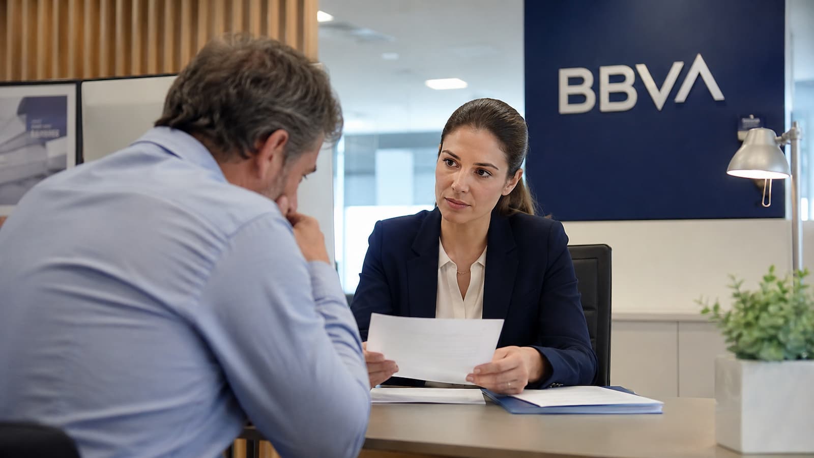 Cliente revisando una reclamación bancaria ante BBVA
