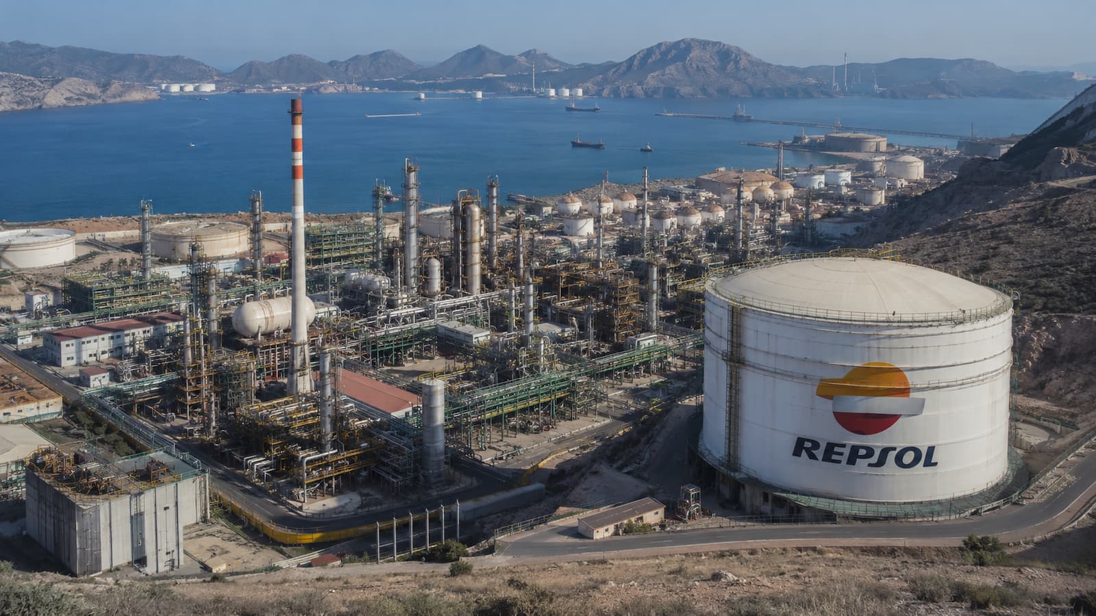 Complejo industrial de Repsol en el Valle de Escombreras Cartagena
