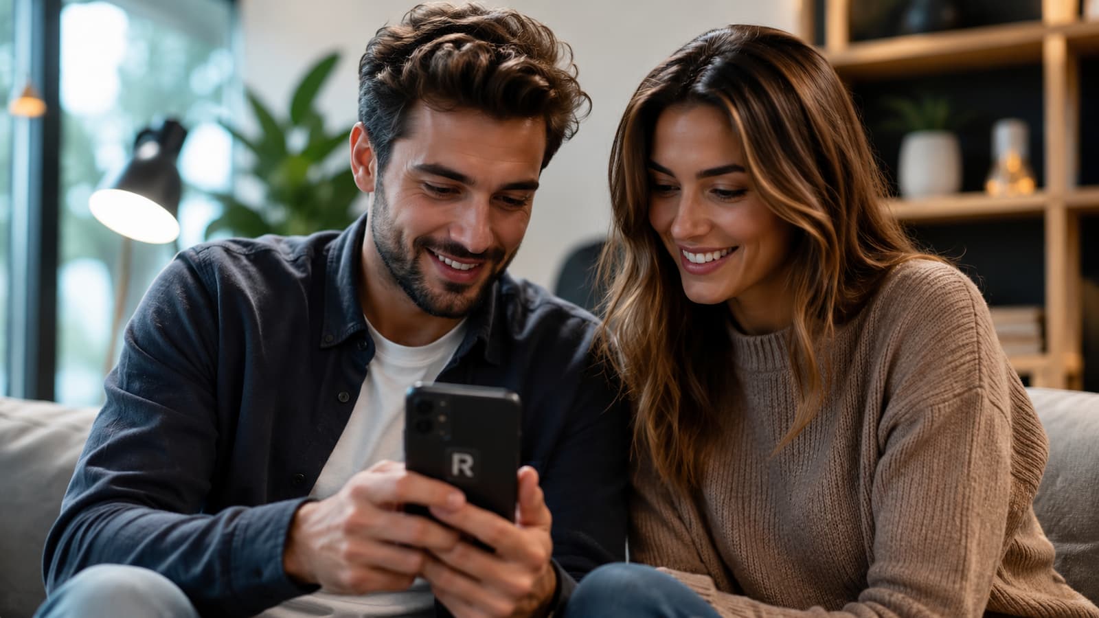 Dos titulares consultan la app de Revolut para gestionar gastos compartidos.