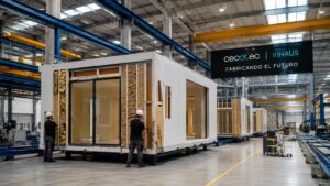 Fábrica industrializada de viviendas proyectada por Cecotec y Casas inHAUS en Valencia