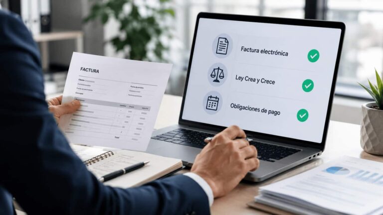Factura electrónica y Ley Crea y Crece empresas revisan fechas y obligaciones de pago.