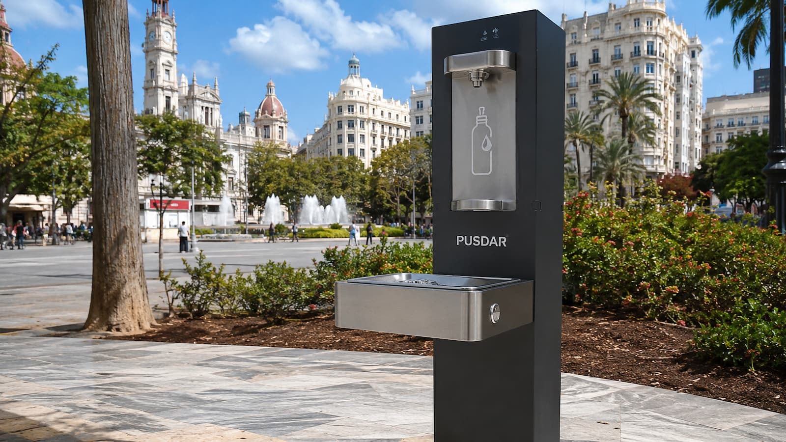 Fuente refrigerada PUSDAR instalada en València