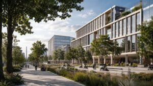 Futuro entorno del campus de Inditex en Sant Adrià de Besòs