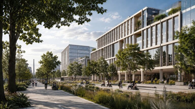 Futuro entorno del campus de Inditex en Sant Adrià de Besòs
