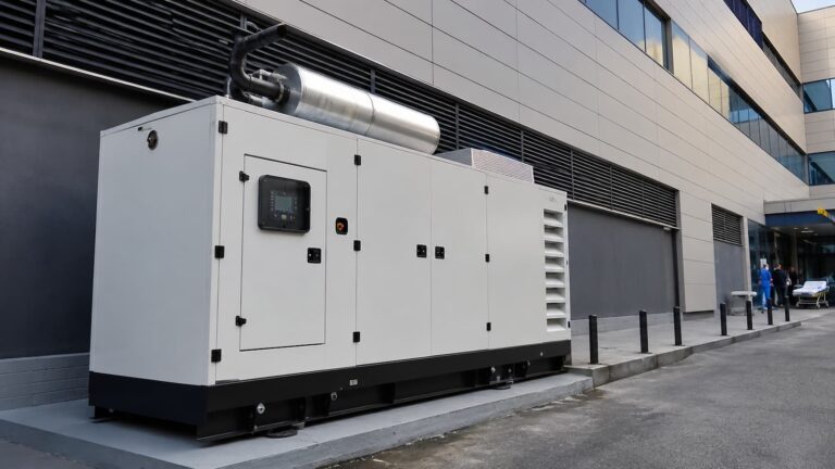 Grupo electrógeno instalado tras los cortes de luz en l’Hospitalet.