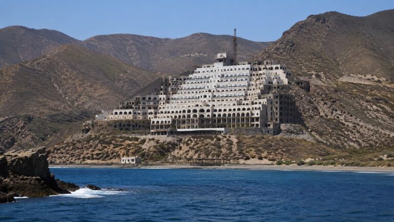 Hotel de El Algarrobico en Carboneras símbolo de un conflicto urbanístico de más de dos décadas en el entorno del Parque Natural de Cabo de Gata Níjar.