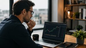 Inversor revisando cómo comprar acciones de Braiin en Nasdaq.