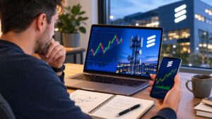 Inversor revisando cómo comprar acciones de Ericsson y sus riesgos.