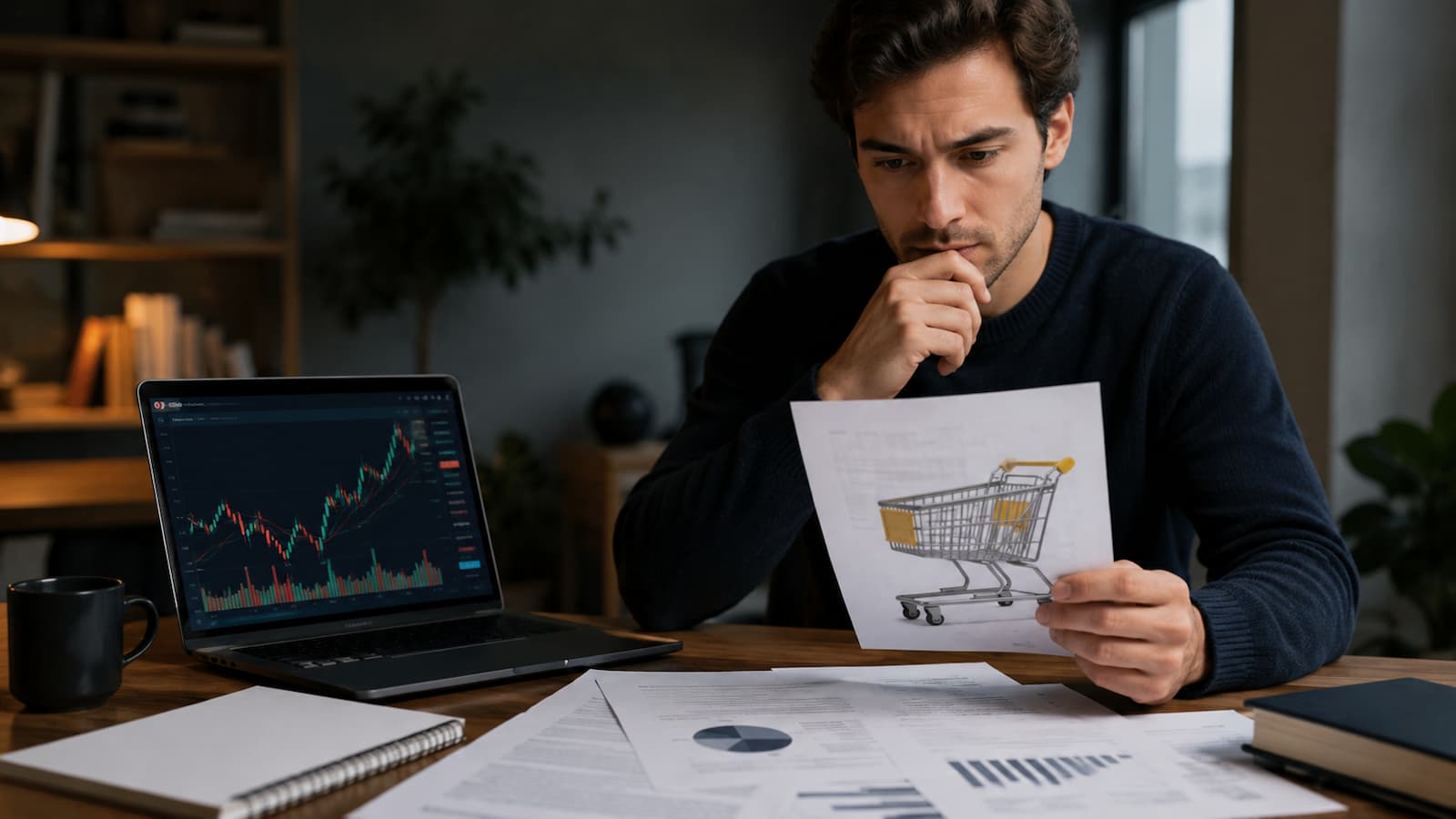 Inversor revisando cómo comprar acciones de Jumbo y sus riesgos antes de operar