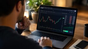 Inversor revisando cómo comprar acciones de Meliá desde una plataforma online