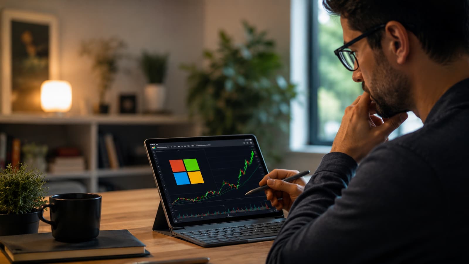 Inversor revisando cómo comprar acciones de Microsoft desde España.