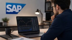Inversor revisando cómo comprar acciones de SAP y sus costes antes de operar.